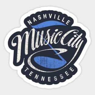 Nashville Music City USA Vintage Sticker